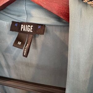 PAIGE Teal Button-Up Shirt